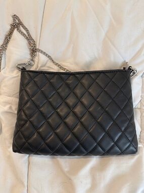 Classic Quilted Black Crossbody with Chain Strap
